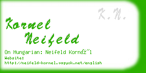 kornel neifeld business card